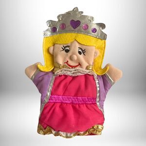 Vintage Discovery Toys Hand and Ringer Puppet—Medieval Kingdom Queen